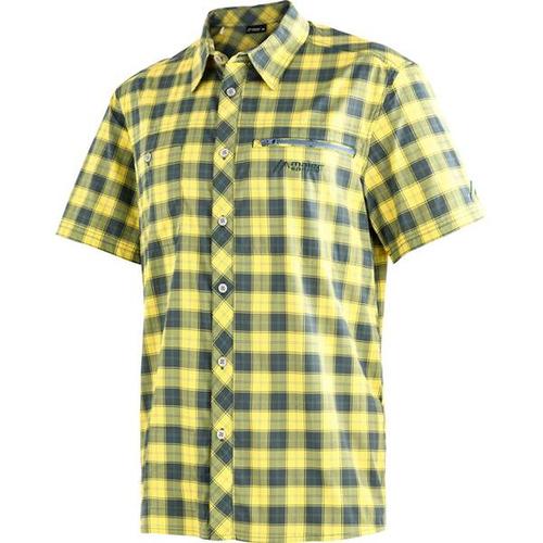 MAIER SPORTS Herren Hemd Kasen S/S 1/2 Arm, Größe 58 in Gelb