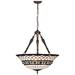 Bloomsbury Market Tiffany 3 - Light Unique Bowl Pendant Glass in Brown/White | 9 H x 24 W x 24 D in | Wayfair 63F3379C643E49DC903D5BEDAD4F7EC4