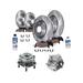 2013-2016 Nissan Sentra Front and Rear Brake Pad and Rotor and Wheel Hub Kit - Detroit Axle