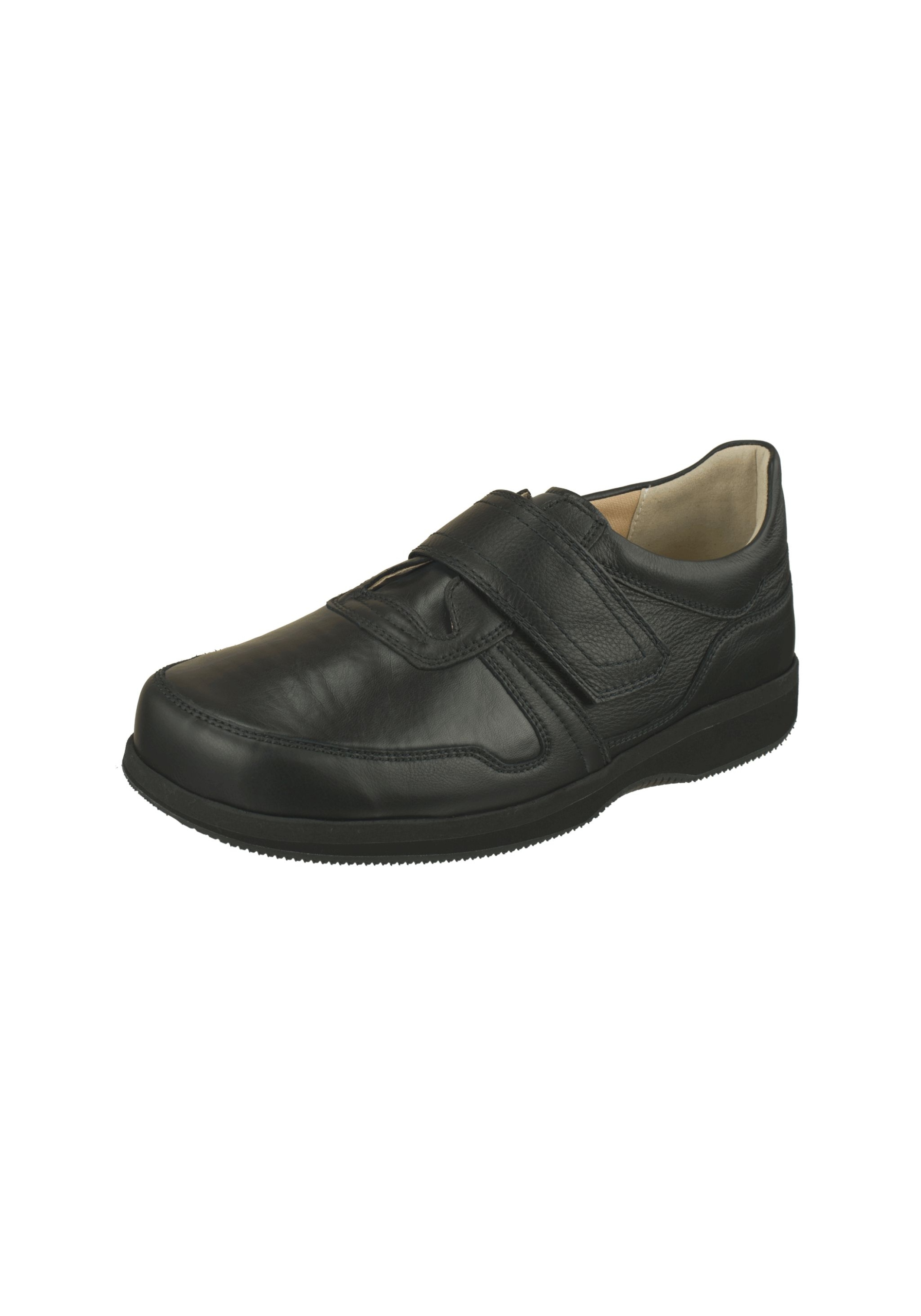Klettschuh NATURAL FEET "Korbin XL", Herren, Gr. 43, schwarz, Leder, Synthetik, Casual, Schuhe, mit atmungsaktivem Innenfutter