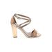 Glamorous Heels: Strappy Chunky Heel Cocktail Party Pink Shoes - Women's Size 6 - Open Toe