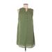 Adrienne Vittadini Casual Dress - Mini: Green Print Dresses - Women's Size 2