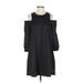 Tibi Casual Dress - Shift Crew Neck Long sleeves: Black Print Dresses - Women's Size 2