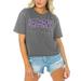 Women's Gameday Couture Gray UAlbany Great Danes After Party Cropped T-Shirt