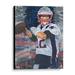 Tom Brady New England Patriots Stretched 16" x 20" Embellished Canvas Giclee Print - Art by Cortney Wall