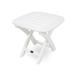 POLYWOOD® Nautical 21" x 18" Outdoor Side Table Plastic in White | 15.25 H x 21 W x 18 D in | Wayfair NSTWH