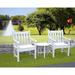POLYWOOD® Rockford Garden Outdoor Arm Chair Plastic/Resin in Brown | 35.25 H x 24 W x 24 D in | Wayfair RKB24SA
