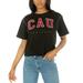 Women's Gameday Couture Black Clark Atlanta University Panthers After Party Cropped T-Shirt