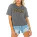 Women's Gameday Couture Gray Wisconsin Eau Claire Blugolds After Party Cropped T-Shirt