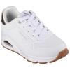 Sneaker SKECHERS "ESS - STREET GIRLS", Kinder, Gr. 37, weiß, Lederimitat, casual, Schuhe, Freizeitschuh mit gepolster.Schaftrand, Größenschablone zum Download