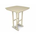 POLYWOOD® Nautical 31" Counter Outdoor Table Plastic in Brown | 37 H x 31 W x 31 D in | Wayfair NCRT31SA