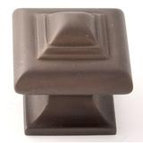 Alno Inc 1 1/4" Length Square Knob Metal in Brown | 1.25 H x 1.25 W in | Wayfair A1520-CHBRZ