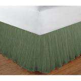 Patch Magic Green Hunter & Tan Checks/Dust Ruffle 18" Bed Skirt Cotton in Brown | 39 W x 76 D in | Wayfair DRTW140A
