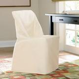 Sure Fit Cotton Duck Box Cushion Dining Chair Slipcover Cotton | 32 H x 17 W x 15 D in | Wayfair 047293139611