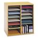 Safco Products Company Small Adjustable-Compartment Literature Organizer Wood in Brown | 21.125 H x 19.5 W x 11.75 D in | Wayfair 9422MO
