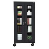 Sandusky Cabinets Transport 5 - Shelf Storage Cabinet Stainless Steel in Black | 78 H x 36 W x 24 D in | Wayfair TA4V362472-09