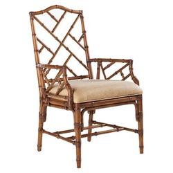 Tommy Bahama Home Island Estate Ceylon Arm Chair Wood/Upholstered/Fabric in Brown | 40.75 H x 24 W x 23.75 D in | Wayfair 531-883-01