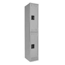Tennsco Corp. Tennsco Double Tier Locker 2 Tier 1 Wide Locker Metal in Gray | 76.5 H x 14.75 W x 20.25 D in | Wayfair TNNDTS121836AMG