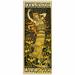 Trademark Fine Art "Folies Bergere" by Paul Berthon Vintage Advertisement on Wrapped Canvas in Black/Yellow | 32 H x 12 W x 2 D in | Wayfair