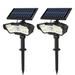 Ayamaya Low Voltage Solar Powered Integrated LED Flood Light Plastic in Black | 13 H x 8 W x 9 D in | Wayfair LIGHT-GROUND-128LED