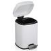 Bring Home Furniture 1.6 Gallons Steel Step On Trash Can Stainless Steel in White | 11.5 H x 8 W x 11 D in | Wayfair MAG-A47-TB-008-WH