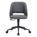 Ebullient Faux Leather Office Chair w/ Metal Base Upholstered/Metal in Black | 33.66 H x 19.68 W x 17.59 D in | Wayfair SC-922-DGB-DR