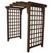 A&L Furniture 4 FT. Cambridge Cedar Arbor Wood in White | 87 H x 48 W x 47 D in | Wayfair 1404C-WALNUTSTAIN