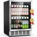 LINKEWODE 190 Cans (12 oz.) Outdoor Rated Convertible Beverage Refrigerator w/ Wine Storage in Gray | 33.6 H x 23.4 W x 22.8 D in | Wayfair