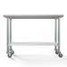 KoolMore 36"W Adjustable Height Stainless Steel Workbench Plastic in White | 34 H x 36 W x 30 D in | Wayfair WT-3036