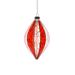 Starlight Collection Clear Hanging Glitte Striped Drop Ornament (Pack Of 2) Glass in Red | 5.5 H x 3.25 W x 3.25 D in | Wayfair DK2909A