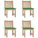 Latitude Run® Solid Wood Teak Patio Chairs w/ Cushions Wood in Brown | 35.43 H x 19.69 W x 20.87 D in | Wayfair 17F77F1586FE4E59A4A443747B417123