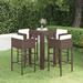 Latitude Run® Patio Bar Set Outdoor Bistro Set Bar Stool Bistro Table Poly Rattan Wicker/Rattan in Brown | Wayfair CA88FAD38A054C1B83C2F25EE2F2B321