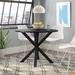 Beachcrest Home™ Pinellas 39.4" Round Dining Table Wood/Metal in Black | 30 H x 39.4 W x 39.4 D in | Wayfair EDAF774884984B68950C155449F2E8FD