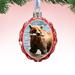 The Holiday Aisle® Grizzly Bear Holiday Shaped Ornament Glass in Brown/Red | Wayfair 70BF20FF496F483EAE43F4119D7025D5