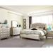 Rosdorf Park Stutz 5 Piece Bedroom Set in Metallic Platinum Upholstered in Brown | 65 H x 65.15 W x 85.35 D in | Wayfair