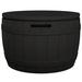 VidaXL 33.5 Gallons Gallon Wicker Deck Box Wicker/Rattan in Black | 17.3 H x 26.6 W x 26.6 D in | Wayfair 364161