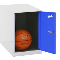 SimonRack Metallschrank mini zerlegt WEISS/BLAU 475x400x500 mm (Höhe x Länge x Breite) Image