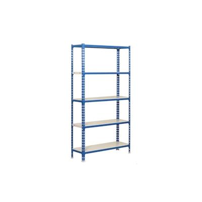 SimonRack Metall-Steckregal Simonclick plus Simonclick 5 Fachböden mit 180 kg pro Ebene in BLAU/WEISS 2000x1000x500 mm (Höhe x Länge x Breite) Image