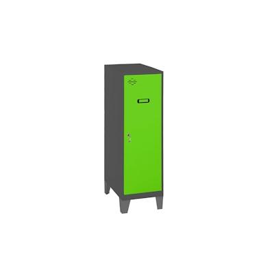 SimonRack Metallschrank mini zerlegt + Regalboden ANTHRACITE/GRÜN 1015x300x500 mm (Höhe x Länge x Breite) Image
