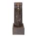 33.5” Cascading Wall Mounted Outdoor Fountain - Bronze