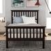 Twin Size Pine Wood Platform Bed with Vintage Headboard and Footboard, Sturdy Solid Wood Slats Support