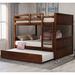 Full Over Full Bunk Bed with Twin Size Trundle, Headboard, and Footboard