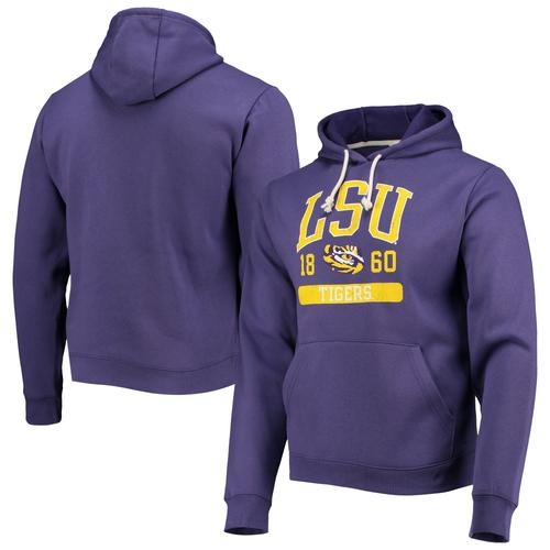 Lila LSU Tigers Volume Up Essential Fleece-Pullover-Hoodie für Herren von League Collegiate Wear