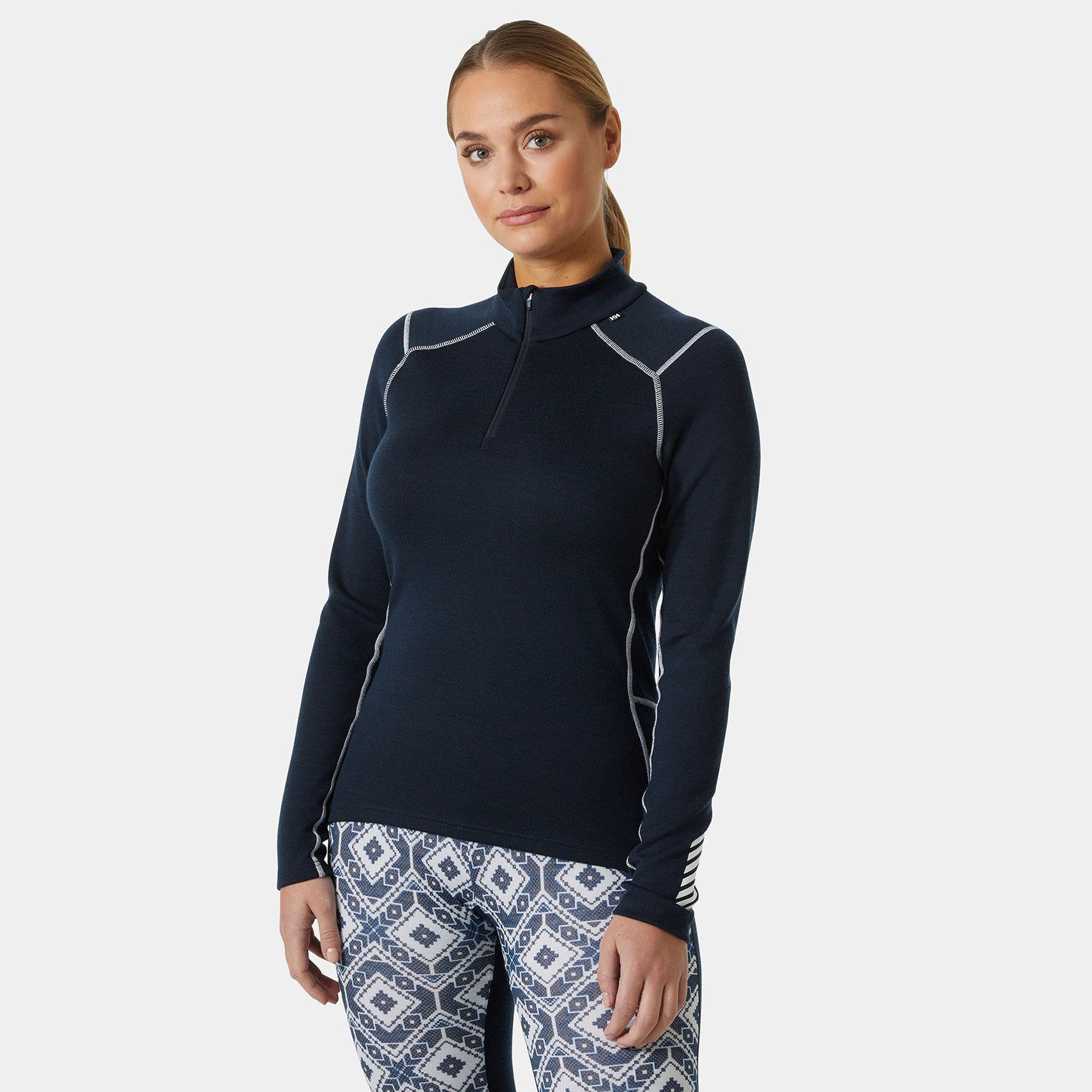 Helly Hansen Damen Lifa Merino Midweight Langarm-shirt Mit Halbreißverschluss S Image