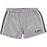 Women's Heathered Gray LSU Tigers Plus Size 2-Stripes Shorts Size: Extra Large