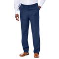Men's Big & Tall KS Island™ Linen Blend Plain Front Dress Pants by KS Island in Navy (Size 56 38)