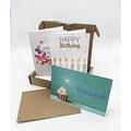 paper design 20 Glückwunschkarten zum Geburtstag - Geburtstagskarten-Set mit Umschlag aus Kraftpapier - Mehrstückpackung - Geburtstag-Karten in 11,5 x 17,0 cm - klimaneutral produziert