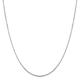 14ct White Gold Polished Lobster Claw Closure OWeight in Carat Sparkle Box Chain Necklace Measures 1mm Wide Jewelry Gifts for Women - 41 Centimeters