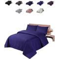 BEDSPREAD - Luxury Quilted – 3 Tog – Bed Throw Warm Quilt – (Bedspread Double 200 x 220 cm - Royal Blue) Bed Spread Set 100% Cotton Cover + Virgin Polyester 150 GSM - Pinsonic Stitching