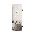 Folding and retractable hidden built-in dressing mirror, invisible dressing mirror built in the wardrobe mirror, and a fitting mirror placed inside the indoor wardrobe ( Color : Blanc , Size : 120*35c